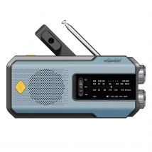 Noodradio ® Solar Powerbank Opwindbaar Blauw  Blauw