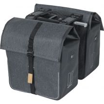 Basil  fietstas dubbel Urban dry charcoal mele  Zwart