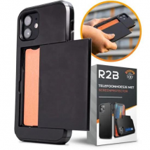 R2B  iPhone 11 Hoesje met pasjeshouder  Zwart