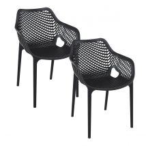 Garden Impressions Air XL 2 st Tuinstoel   Zwart