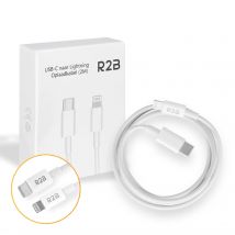 R2B  USB-C naar Lightning Kabel  2 Meter  Wit
