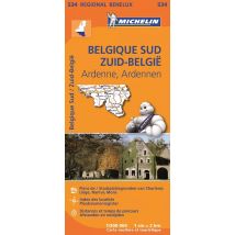 Michelin  wegenkaart Regional 534 België zuid