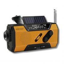 Noodradio ® Solar Opwindbaar Met Batterijen  Oranje