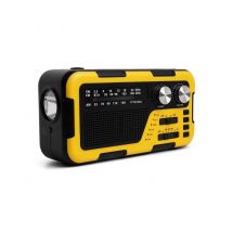 NovaQ  Noodradio Opwindbaar en Batterij  Geel