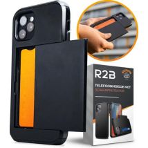 R2B  iPhone 13Pro Hoesje met pasjeshouder  Zwart