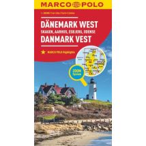 Marco Polo wegenkaart Denemarken west