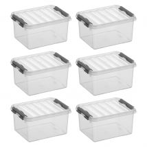 Sunware  Q-line  Opbergbox  2L  6-delig  Grijs