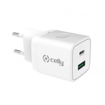 Celly USB en USB-C 20W  Muurlader  Zwart