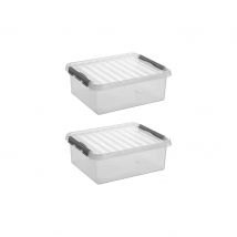 Sunware  Q-line  Opbergbox  25L  2-delig  Grijs