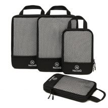 NovaQ  Packing Cubes Set van 4  Zwart
