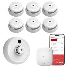 X-sense  Link+ Pro bundel 6 Rook- en 1 hittemelder  Wit