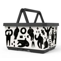 The Basky Company  Fietsmand Basky Dikke Mannetjes  Roze