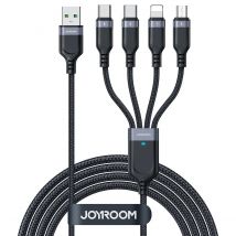 Joyroom 4-in-1 Multikabel  Zwart  Zwart