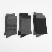 Pack 3 calcetines gris estampado MKL - Color: GRIS