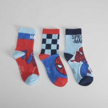 Pack de 3 pares de calcetines niño SPIDERMAN - Color: AZUL