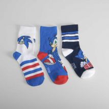 Pack de 3 pares de calcetines niño SONIC - Color: MULTICOLOR