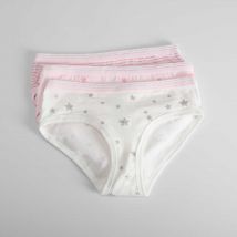 Pack de tres braguitas de niña estrellas - Color: ROSA
