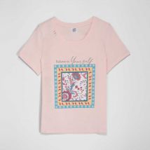 Camiseta rosa paisley mujer - Color: ROSA