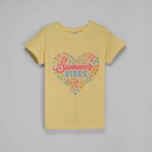 Camiseta manga corta amarilla summer niña - Color: AMARILLO