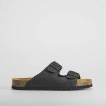 Sandalia bio con hebillas de piel negra SENDA ROAD