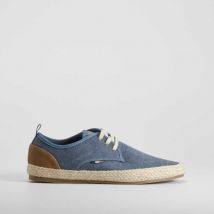 Zapato Blucher de lona y suela de yute azul marino NYC