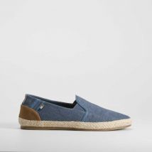 Zapato Slip on de lona y yute color azul marino NYC