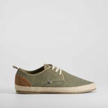 Zapato Blucher de lona y suela de yute verde NYC