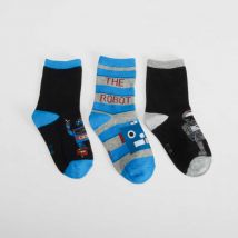 Pack 3 calcetines robot multicolor MERKAL - Color: MULTICOLOR