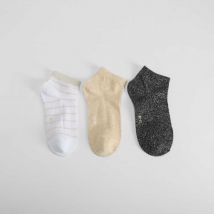 Pack 3 calcetines tobilleros multicolor MERKAL - Color: MULTICOLOR