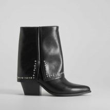 Botín polaina tacón tachas negro PICCOLA PIU