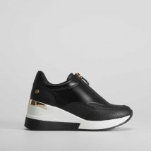 Sneaker cuña cremallera central XTI