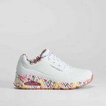 Zapatilla urbana blanca suela multicolor SKECHERS