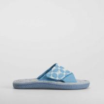 Zapatilla casa velcro denim azul OLYNE