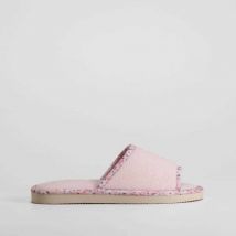 Zapatilla de casa abierta rosa cómoda OLYNE