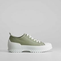 Zapatilla lona plataforma verde NYC