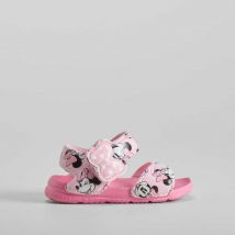 Chancla de playa velcro bebé rosa MINNIE