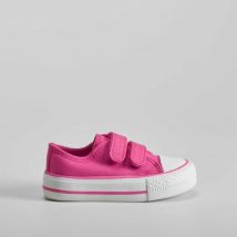 Zapatilla lona velcro bebé color fucsia BACHE