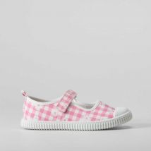 Mercedita de lona cuadros rosa y blanco OH GIRL
