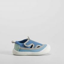 Zapatilla lona asandaliada azul BACHE