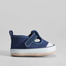 Zapato lona azul velcro BACHE