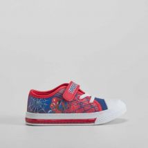 Zapatilla de lona con luces azul SPIDERMAN