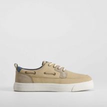 Náutico de lona juvenil beige SEVEN FIVE - Color: BEIGE