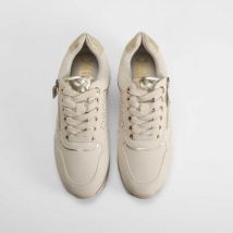 Sneaker cremallera beige XTI