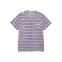 Huf Cooper stripe t-shirt in maglia jacquard a strisce - dust purple XL