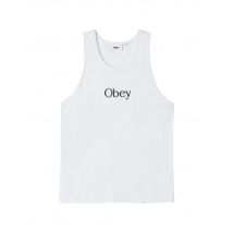 Obey Rosemont rib tank canotta a costine unisex - White XL