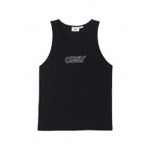 Obey Trace rib tank canotta a costine unisex - Black XL