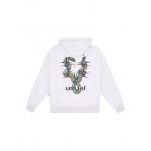 Usual Poison hoodie felpa con cappuccio unisex - heather grey XL