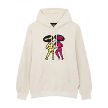 Iuter x Leone We are fighter Hoodie felpa con cappuccio e grafica unisex - Cream L