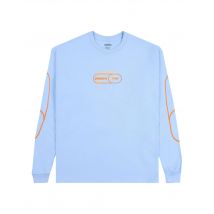 Pleasures Pixel P classic fit longsleeve t-shirt manica lunga con grafica - light blue S