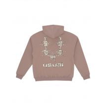 Usual Bones hoodie felpa con cappuccio unisex - Sand S